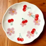 Huamian Copyright ins Korean style milk yellow hand-kneaded irregular ceramic plate dessert plate coffee cup plate - Image 2