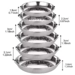 6-pcs Stainless Steel Round Plate，Camping Metal Dinner Plates，Reusable Serving Snack Eating Salad Dishes Non fragile plate - Image 5