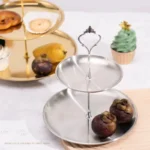 Three-layer Stainless Steel Cake Tray, Cake, Snack Plate, Birthday, Wedding Party Dessert Stand, Table Dessert Display Stan