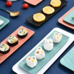 1/2 White Pp Tree Pattern Rectangular Sushi Plates, Dessert Snacks, Fruit Afternoon Tea and Western Food Plates, Home Cafe Restaurant Hotel Snack Plates, Outdoor Camping Barbecue Skewers Trays - Image 5