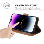 ZZXX Leather Wallet Phone Case For iPhone 16e 16 Pro Max 15 14 13 Mini 12 11 X XS XR SE2 8 7 6s Plus Flip Card Slot Holder Cover - Image 4