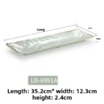 1PC Melamine Rectangular Plate Imitation Porcelain Japanese Plate Oval Creative Hot Pot Restaurant Tableware Household Goods - Image 10