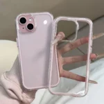 Luxury Candy Color Frame Clear Back Phone Case For iPhone 17 16 15 14 13 12 Pro Max 11 16PLUS 17 Acrylic Shockproof Bumper Cover - Image 3