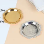 Silver Golden Iron Tray Glossy Plate for Decoration Ornaments Buffet Fruit Cake Party Supplies Dessert Sundries Storage Plates - Image 4