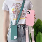 Crossbody Necklace Strap Lanyard Matte Silicone Case For iPhone 17 16 15 14 Pro Max 11 12 13 XR X XS 8 Plus SE Shockproof Cover - Image 8