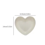 5pcs Love plate Home table bone spitting plate Snack plate Dessert plate Reusable plastic plate - Image 5