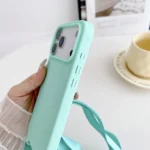 Crossbody Necklace Strap Lanyard Matte Silicone Case For iPhone 17 16 15 14 Pro Max 11 12 13 XR X XS 8 Plus SE Shockproof Cover - Image 5