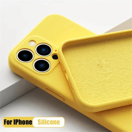New Yellow iphone Case For Apple iPhone 17 16 15 14 13 12 11 Pro Max 12 13 Mini X XR XS SE 14 15 16 Plus Liquid Silicone Cover