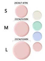 4Pcs Lightweight Wheat Straw Plates Unbreakable Reusable Dinner Dishes Plates Set Dishwasher & Microwave Safe - Image 6