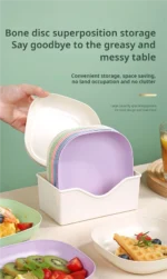 10Pcs Multi-function Spit Bone Dish Household Food Grade Plastic Spit Bone Dish Round Square Set Dining Table Garbage Plate - Image 7