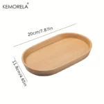 KEMORELA 1PCS Tableware Solid Wood Round Dessert Plate Japanese-style Wooden Tray Snack Plate Dried Fruit Plate Wooden Plate - Image 6