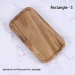 Modern minimalist wooden tray for dessert sushi drink kitchen restaurant coffee dessert shop serving tray jewelry storage plate - Image 12