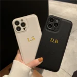 Personalized Phone Case For iPhone 17 16 15 14 13 12 11 Pro Max Plus 17Air Luxury PU Leather Customized Initials Name Gift Cover - Image 3