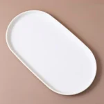 Fruit Plate Dessert Tray Stackable Oval Food Serving Tray Free Bone Dish Snack Plate Reusable Smooth Edge Food Plate for Kitchen - Image 6
