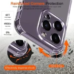 Luxury Shockproof Silicone Clear Phone Case For iPhone 17 16 15 14 13 12 11 Pro Max Mini X XR Xs 7 8 Plus Transparent Soft Cover - Image 4