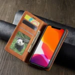 Leather Magnetic Flip Case For iPhone 16 15 14 17 Pro Max Air 16E 13 12 11 XS Max XR SE 8 7 Plus Wallet Card Solt Phone Cover - Image 3