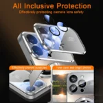 Luxury Glass Camera For Magesafe Magnetic Wireless Charge Case For iPhone 11 12 13 14 15 16 17 Pro Max Air Plus Shockproof Cover - Image 3