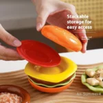 Stackable Hamburger Plate Set Burger 6 Layers Mini Dinner Plate High Value Bone Spit Plate Funny Sauce Containers Table Decor - Image 3
