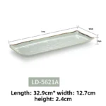 1PC Melamine Rectangular Plate Imitation Porcelain Japanese Plate Oval Creative Hot Pot Restaurant Tableware Household Goods - Image 12