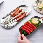 Stainless Steel Gold Dining Plate Dessert Plate Nut Fruit Cake Tray Snack Kitchen Plate Western Steak Kitchen Plate Dish Tray - Image 5