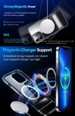 Stand Clear Magnetic Phone Case for iPhone 17 Pro Max Air 13 12 Mini 16 15 14 11 Cases with Kickstand Transparent Holder Cover - Image 10
