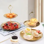 Three-layer Stainless Steel Cake Tray, Cake, Snack Plate, Birthday, Wedding Party Dessert Stand, Table Dessert Display Stan - Image 2