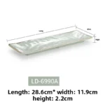 1PC Melamine Rectangular Plate Imitation Porcelain Japanese Plate Oval Creative Hot Pot Restaurant Tableware Household Goods - Image 9