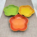 High quality ceramic Makaron color plum flower plate Cherry flower shaped small bowl Pickled vegetables snack plate - Image 7