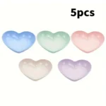 5pcs Love plate Home table bone spitting plate Snack plate Dessert plate Reusable plastic plate - Image 6