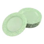 Plates Set Round Plates Reusable Plates Charger Plates 24 Packed Western Dim Sum Plates Silver Green Gold Black - Image 11
