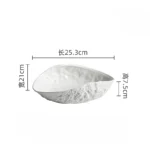 Rock Pattern Shell High-end Plate Household Ceramic Light Luxury Steamed Fish Soup Plate Hotel Tableware - Image 6