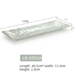 1PC Melamine Rectangular Plate Imitation Porcelain Japanese Plate Oval Creative Hot Pot Restaurant Tableware Household Goods - Image 11