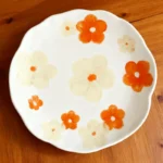 Huamian Copyright ins Korean style milk yellow hand-kneaded irregular ceramic plate dessert plate coffee cup plate