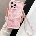 Pink Bow Pattern Silicone Phone Case For iPhone 16 17 Pro Max 15 14 13 12 11 Pro Max 16E X XS XR 7 8 Plus Butterfly Charm Cover - Image 6
