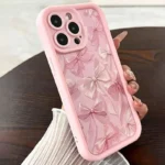 Pink Bow Pattern Silicone Phone Case For iPhone 16 17 Pro Max 15 14 13 12 11 Pro Max 16E X XS XR 7 8 Plus Butterfly Charm Cover - Image 5