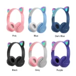 Wireless Headphones Cat Ear Gaming Headset Glow Light Bluetooth-Compatible Helmets Cute Over-Ear Headsets for Kids and Adult - Image 4