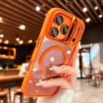 Luxury Magnetic Shockproof Phone Case For iPhone 16 15 14 13 12 11 Pro Max Plus Funda Stand Glass Lens Protection Back Cover - Image 4