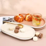 Fruit Plate Dessert Tray Stackable Oval Food Serving Tray Free Bone Dish Snack Plate Reusable Smooth Edge Food Plate for Kitchen - Image 5