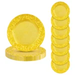 Plates Set Round Plates Reusable Plates Charger Plates 24 Packed Western Dim Sum Plates Silver Green Gold Black - Image 28