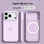 Original Liquid Silicone Magsafe Case for iPhone 17 13 15 16 14 Pro Max Wireless Charging For 17Pro 16 12 15 Magnetic Soft Cover
