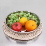 6-pcs Stainless Steel Round Plate，Camping Metal Dinner Plates，Reusable Serving Snack Eating Salad Dishes Non fragile plate - Image 9