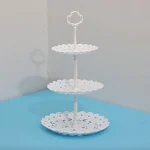 Three-Layer Fruit Plate Dry Fruit Plate Candy Plate Light Luxury Style Tray Dessert Table Decoration Arrangement Plastic Shelf - Image 8