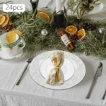 Plates Set Round Plates Reusable Plates Charger Plates 24 Packed Western Dim Sum Plates Silver Green Gold Black - Image 42