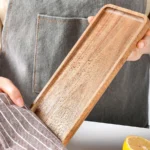 Modern minimalist wooden tray for dessert sushi drink kitchen restaurant coffee dessert shop serving tray jewelry storage plate - Image 5