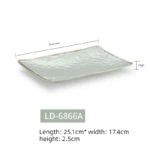 1PC Melamine Rectangular Plate Imitation Porcelain Japanese Plate Oval Creative Hot Pot Restaurant Tableware Household Goods - Image 8