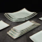 1PC Melamine Rectangular Plate Imitation Porcelain Japanese Plate Oval Creative Hot Pot Restaurant Tableware Household Goods - Image 3