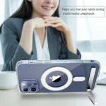 Clear Magnetic Phone Case with Kickstand for iPhone 17 Pro Max Air 16 15 14 Plus 13 12 11 Mini for Wireless Charging Back Cover - Image 3