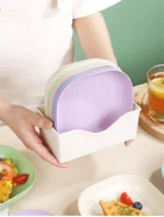 10Pcs Multi-function Spit Bone Dish Household Food Grade Plastic Spit Bone Dish Round Square Set Dining Table Garbage Plate - Image 15