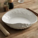 Rock Pattern Shell High-end Plate Household Ceramic Light Luxury Steamed Fish Soup Plate Hotel Tableware - Image 3