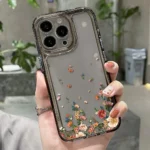 Flower Phone Case For iPhone 16 Pro 13 15 11 12 14 17 Pro Max 16E XR 7 8 SE XS Shockproof Transparent Cover Silicone Soft Fundas - Image 7